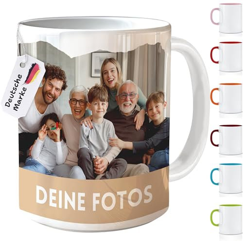 hoppala Tasse personalisiert selbst individuell gestalten Personalisierbar mit eigenem Foto bedrucken Fototasse Motivtasse Werbetasse Firmentasse mit Logo Weiss