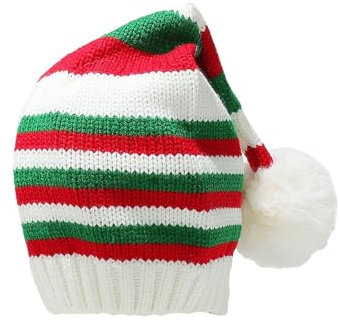 Weihnachtsmütze Gestrickte Weihnachtshut Winter Santa Cap Mütze Stricken Weihnachten Xmas Christmas Warme Strickmütze Nikolausmütze Erwachsene Unisex Santa Mütze Warme Weich für Weihnachten (Green, M)