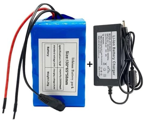 GNIUBBDB Batterie Lithium-ION 24 V 20 Ah 7S3P pour vélo électrique avec Chargeur et BMS pour kit Moteur inférieur à 500 W XT30 Plug