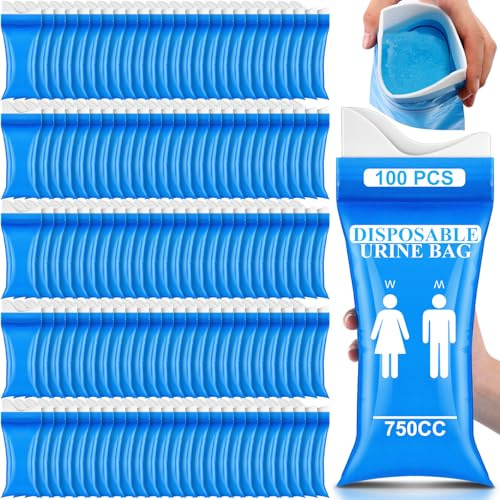 100 Pcs Disposable Urine Bag 700 ml Pee Bags for Travel for Women/men