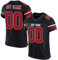 Generic Damen Baseball Shirt Trikot Personalisiertes American Football Trikot Custom Jersey Schwarz S EU Klein V-Kragen Kurzarm