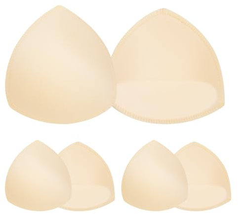3 Pairs Bra Pads Iserts, Removable Breast Enhancers Inserts, Breathable Push Up Bra Pads for Bikini, Sew in Bra Ultra Cups for Swimsuit Strapless Dresses for All Cup Size