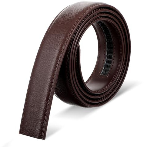Andibro Herren Gürtel Ratsche Automatik Gürtel, Ledergürtel Ohne Schnalle 35mm Breit Belt Verstellbar Ratschengürtel für Männer Kleidung Jeans