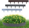 Flexible Kunststoff-Gartenumrandung in Rattan-Optik, Rasenkante 10 cm hoch, 10 m lang, langlebige Landschaftseinfassung für Beete, Wege & Garten, Design Grau