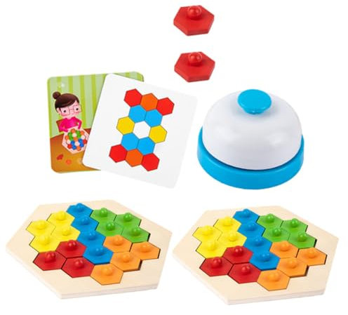 ifundom Holzpuzzle-Spielzeug DIY Logik-denkspielzeug Für Kleinkinder Junge Mädchen Puzzle-Spielzeug Lernspielzeug Mit Wabenmuster Für Junge Mädchen Beobachtungsgabe