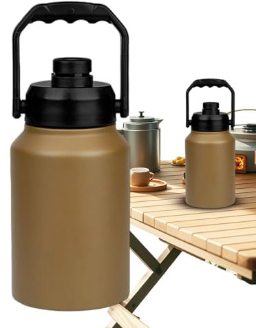 Insulated Cooler, 2L Ice Storage Bottle with Handle, Portable Insulated Bucket for Camping, Picnic, Beach, Garden, Swimming Pool, Outdoor, Holidays