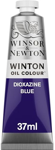 Winsor & Newton 1414406 Winton, feine hochwertige Ölfarbe - 37ml Tube mit gleichmäßiger Konsistenz, lichtbeständig, hohe Deckkraft, reich an Farbpigmenten - Dioxazine Blau
