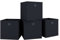 VCM 4er Set Faltbox | Klappbox Stoff Kiste | Faltschachtel | Maße ca. H. 28 x B. 27 x T. 27 cm | Regalbox - Boxas Schwarz