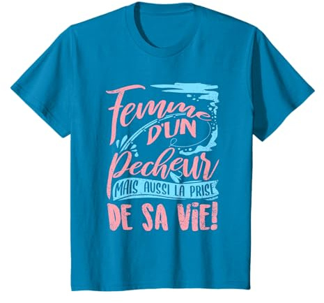 Tshirt Pêcheur Femmes Filles Pêche Cadeau Poissons T-Shirt