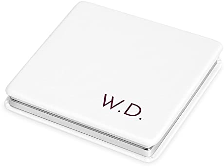 Maverton Taschenspiegel mit Aufdruck - quadratischer Doppelspiegel - Vergrößerungsspiegel - personalisierter Klappspiegel - Reisespiegel für Handtaschen - Geschenk für Frauen