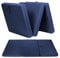 sunnypillow Premium Klappmatratze 120 x 195 x 15cm Blau | 4-teilige Faltmatratze mit abnehmbarem Bezug | Schaumstoff extra dick 15cm | Matratze faltbar klappbar Gästematratze Reisematratze |