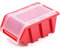 Kistenberg Valle Verde Stacking Boxes, Storage Boxes with Transparent Lids, Set of 20 Storage Boxes for Small Parts, Organiser System for Garage, Workshop, Plastic, Red, 195 x 120 x 90 mm