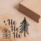Dekolando Stempel Ho ho ho - Tanne Geschenk Herzen - Weihnachten Motivstempel Holzstempel Weihnachtsstempel modern - Abdruck 48 x 41 mm