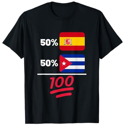 España Plus Cubana Mix Bandera Patrimonio Camiseta