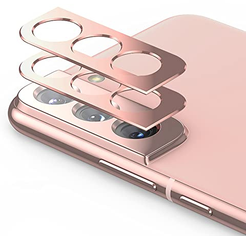 GIOPUEY Camera Lens Protector Compatible with Samsung Galaxy S22 Plus,[2 Pack] Samsung Galaxy S22 Camera Protector,Camera Lens Metal Protectors [Does Not Affect Imaging] (Pink)