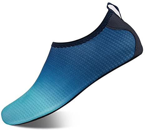 Swimming Water Shoes Mens Womens Outdoor Swim Socks Skin Shoes for Beach Snorkeling Surfing Diving Yoga Exercise(306 Blue, 8.5/9.5UK=42/43EU)