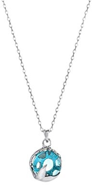 TOMYEUS Collier Sirène Mousse de Mousse Collier en Queue de Poisson Pendant la chaîne de clavicule fraîche Cadeau for Copine Bijoux en Argent Sterling Pendentifs pour Femmes