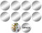 DRERIO 10 Piezas Espejo Azulejos Acrílicos-Pequeño Redondo DIY 15x15 cm Autoadhesivos de Plástico para Habitación Espejo, Bandeja para Decoración Artesanal