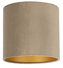Uniqq Lampenschirm Velours taupe Ø 25 cm - 25 cm hoch