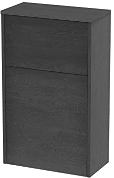 Hudson Reed NPF2241 Juno Modern Bathroom WC Unit (Excluding Pan and Cistern), 550mm, Woodgrain Graphite Grey