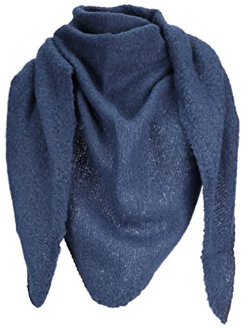 irisaa Damen Schal XXL, weiche flauschige dreieckstuch, Deckenschal Herbst Winter Dreieck Halstuch für Frauen und Mädchen, Lang Kuschelig 190 * 80cm, Schal Farben 2020:Navy