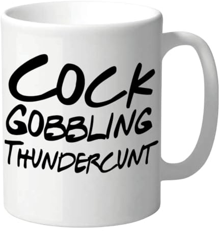 Wanky Candles Funny Rude Mug for Adults CMUG61 (Thunderc**t) | Cheeky Humour Coffee Cup, For Men Women Friends Colleagues, Birthday Christmas
