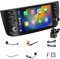Wireless Carplayer Android Auto Car Stereo 6.2'' Autoradio Android con GPS, WiFi, SWC, BT, FM RDS, Mirror Link, telecamera retromarcia compatibile for Fiat Linea Punto EVO 12-15 Grande Linea 07-12