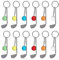 Newellsail Golf Schlüsselanhänger Mini Golfschläger Ball Anhänger Metall Schlüsselbung Kreative Golfball Split Schlüsselring Geschenk für Sportclubs Liebhaber 12 Stück (6 Farben)