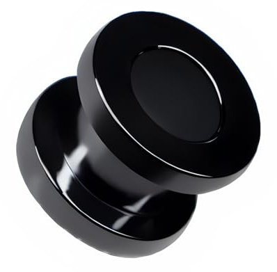 Generisch PIERCINGO® Flesh TUNNEL 4-18mm CHIRURGENSTAHL 316L EDELSTAHL Piercing Schmuck Plug Tube Ohr Stecker Schraub Gewinde Stahl Ear-Plug (10mm, Schwarz Dunkel)