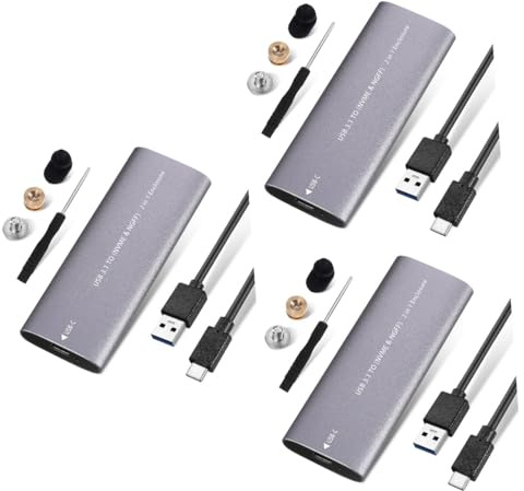 Mobestech 3pcs Portable External Hard Drive Ssd Usb c Type- Fast Transfer Shell for Laptops Smart Tvs Routers