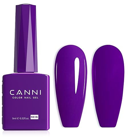 CANNI Vernis à Ongles Gel Semi Permanent Violet foncé Dark Violet Gel Polish Nail Gel UV Soak off Vernis Manucure