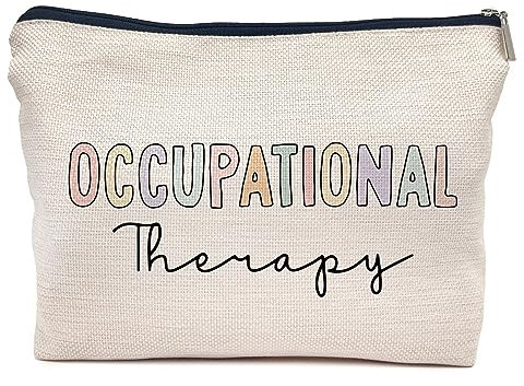 IWXYI Boho-Therapeuten-Make-up-Tasche, Ergotherapeutin, Make-up-Tasche, Ergotherapie-Geschenke, Therapeuten-Geschenke, Ot-Geschenke, Geschenke für Ergotherapie, Weiß3