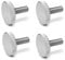 Ganter Normelemente | Flache Rändelschrauben | Rändelschrauben (niedrige Form) | DIN 653-M5-20-NI | 4 Stück | Edelstahl | Gewinde: M5x20