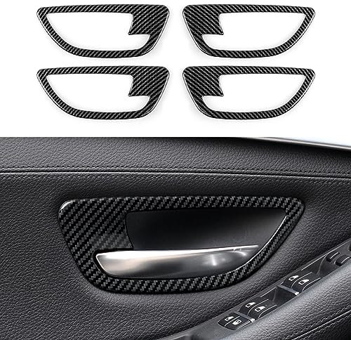 OYDDL 4PCS Auto Türgriff Aufkleber Innentür Abdeckung ABS Dekoration Kompatibel mit BMW 5er F10 F11 2011 2012 2013 2014 2015 2016 Interieur Zubehör