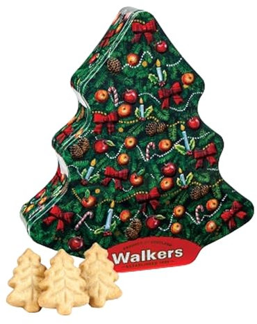 All Butter Shortbread Christmas Trees Biscuit | Walkers Shortbread | Christmas Biscuit Tin | Xmas Gifts | 225g