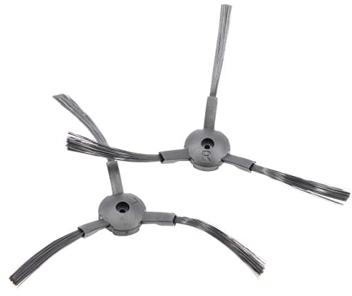 vhbw 2X Seitenbürste kompatibel mit Zaco A4, A4s, V5s, A6, V3, V5, V3s, V5s Pro, A6s Saugroboter - Reinigungsbürsten Set, Links/rechts, schwarz