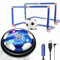 NIWWIN Air Power Fußball,Wiederaufladbar Hover Ball mit LED-Lichtern,Inklusive Netz und Tor zur Simulation eines Fußballspiels, Spielzeug für drinnen und draußen für Kinder 3–12 Jahren.
