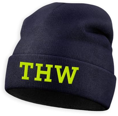 BACKDRA Wintermütze THW Bestickt 3M Thinsulate Wintermütze Technisches Hilfswerk