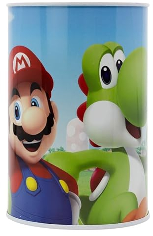 Metall-Spardose, zylindrisch, Mario