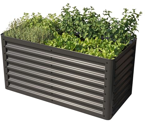 PRIMEYARD Hochbeet Luca anthrazit Stahlkonstruktion 120x60x60 cm