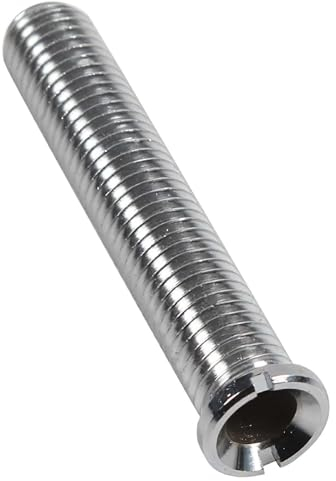 HAPPOW M12 x 70 mm Tornillo hueco para fregadero, tornillo hueco de latón cromado, tornillos de lavabo para válvulas de cesta de colador, tornillo de ajuste para lavabo, piezas de repuesto para