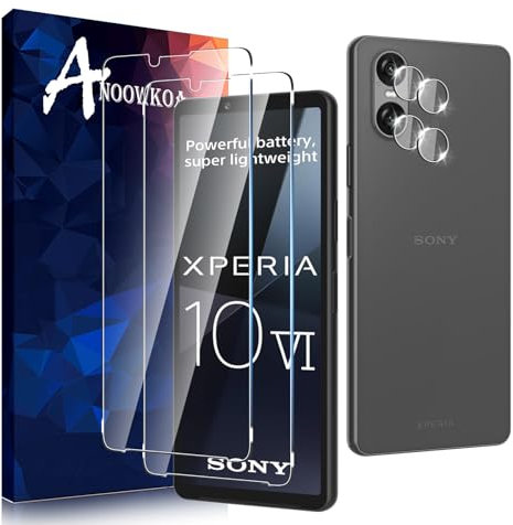 Anoowkoa Verre Trempé Sony Xperia 10 VI Film Protection Écran Ultra Résistant aux Rayures Protecteur de Téléphone Portable pour Écran Complet, 2 Pièces