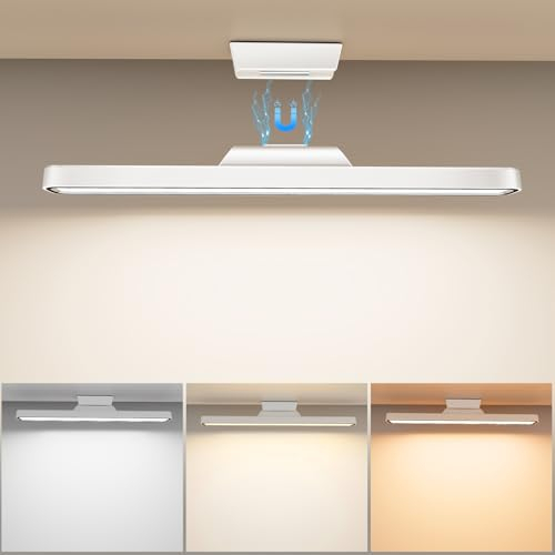 Tyonto Tira Luz LED Bajo Encimera Cocina 32cm Tira Luces LED con Batería, Tira Luz Inalámbrica con Iluminación Gabinete Regulable Recargable,Extraíble para Armario,Escritorio,Cocina