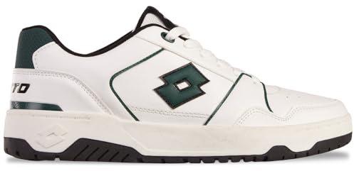 Lotto Unisex BOXSCORE Sneaker, White/Green, 40 EU