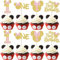 Xsstarmi 24 Pack My 1st Birthday Mouse Inspired Cupcake Toppers, Pink Bow Mini One Cupcake Picks Decorations for Baby Shower Kids First Birthday Party Cake Decorations Gold