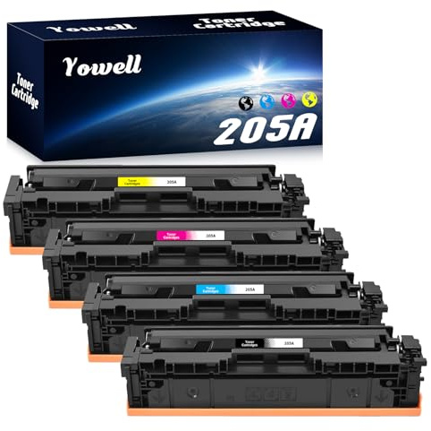 Yowell 4X 205A Toner Kompatibel für HP 205A CF530A CF531A CF532A CF533A für HP Color LaserJet Pro MFP M180n M180nw M180fw M181n M154a M154nw