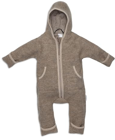 Albkids Walkoverall Baby und Kleinkinder – Wollwalk Overall Baby aus Schurwolle mit Reißverschluss – Baby Overall Winter – Baby Overall Herbst – Overall Baby Winter
