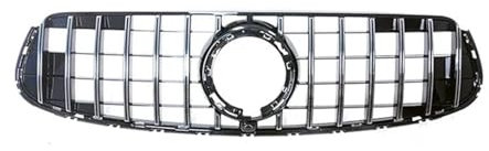 Facelift Schwarz Silber Frontstoßstange Panamericana GT Grill kompatibel for Mercedes-Benz GLC X253 C253 Diamond Style Grill 2020 2021 2022(Chrome GT AMG)