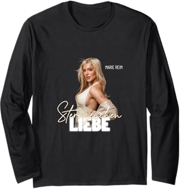 Marie Reim Unisex Langarmshirt Schwarz S Sternzeichen Liebe Album Cover