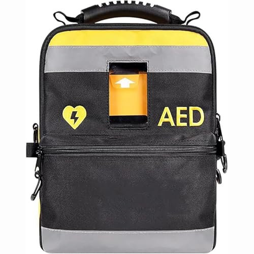 Defibrillator-Tasche, Tragbare AED-Aufbewahrungstasche, Zweilagiges Design, Mit Reflektierenden Streifen, Erste-Hilfe-Tasche, AED-Medizintasche, Für AED120MC, Für Krankenhäuser, Öffentliche Plätze